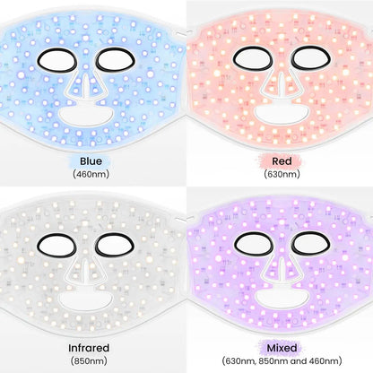 DermRays LED Light Therapy Mask For Face, Neck and Décolletage, Revitalize & Renew Your Skin